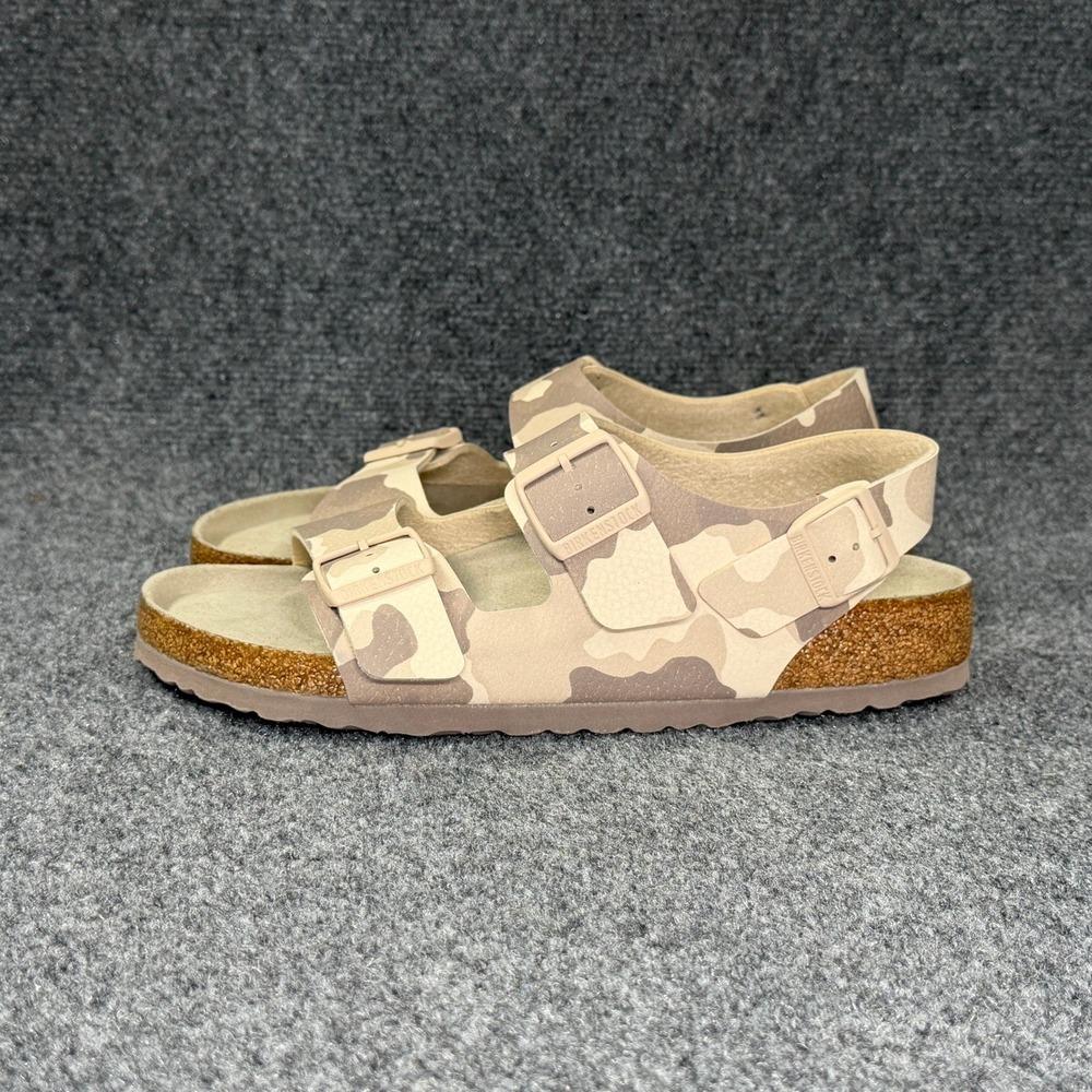 Birkenstock Milano Sandals Mens 9 Desert Soil Grey Taupe Camouflage Soft Footbed - Picture 4 of 11